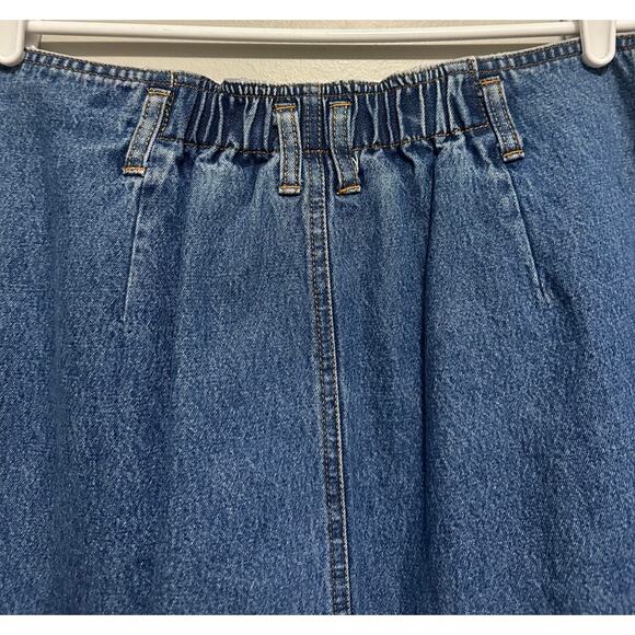 Bill Blass Vintage Womens Denim Midi Skirt Button Front Size 12 - Picture 6 of 7